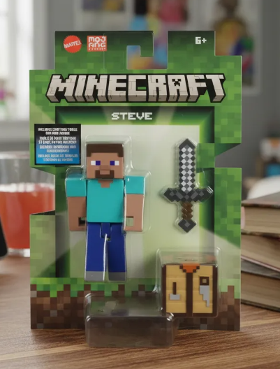 Minecraft Core Figura De 8 Cm Con Crafting - Variedades-2