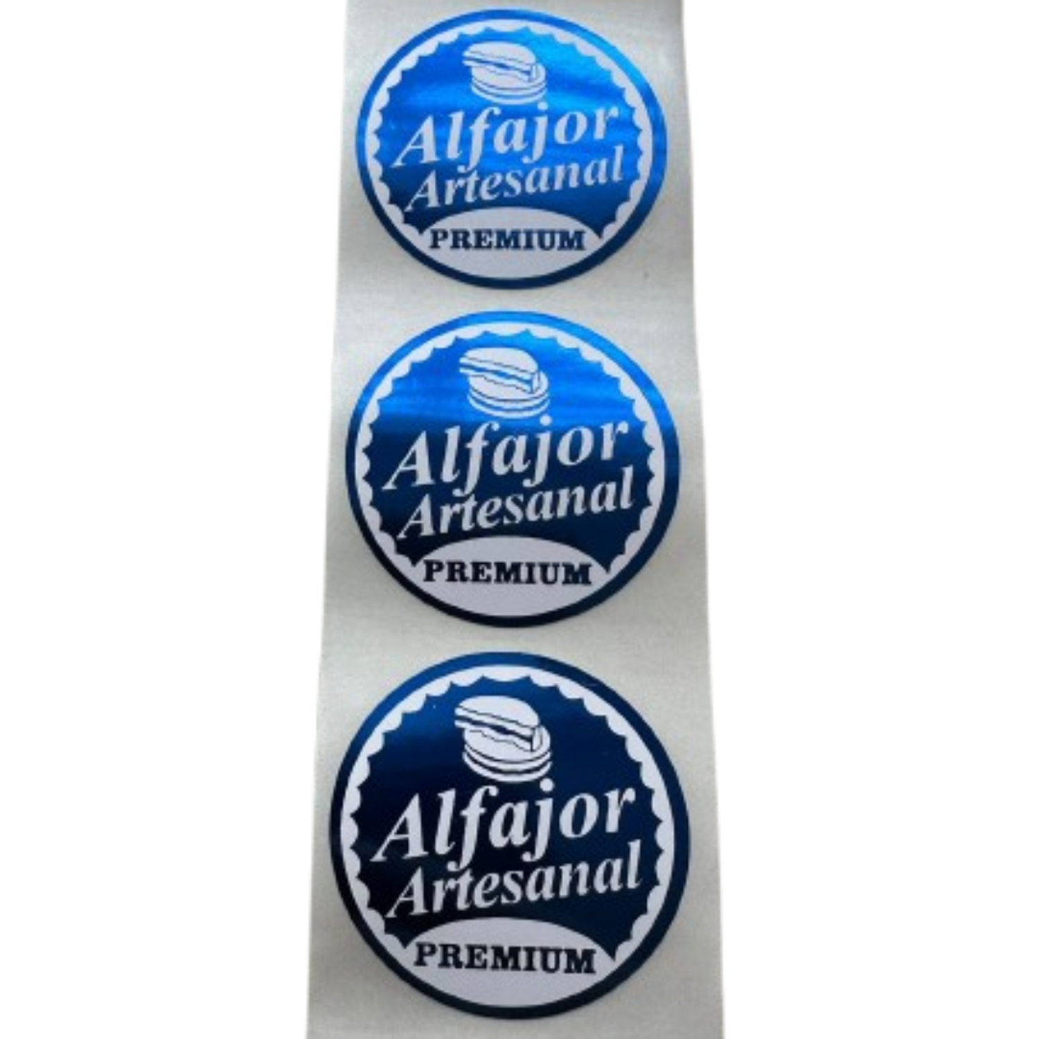 Sticker Alfajor Azul Rey 38mm 100un-1