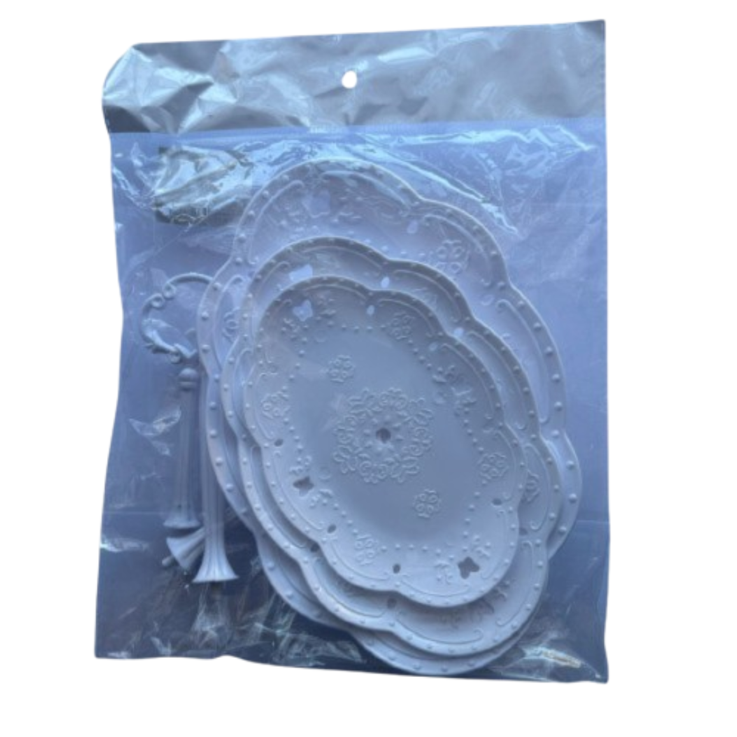 Exhibidor 3 Pisos Muffin / Cupcake Ovalado Plastico-2
