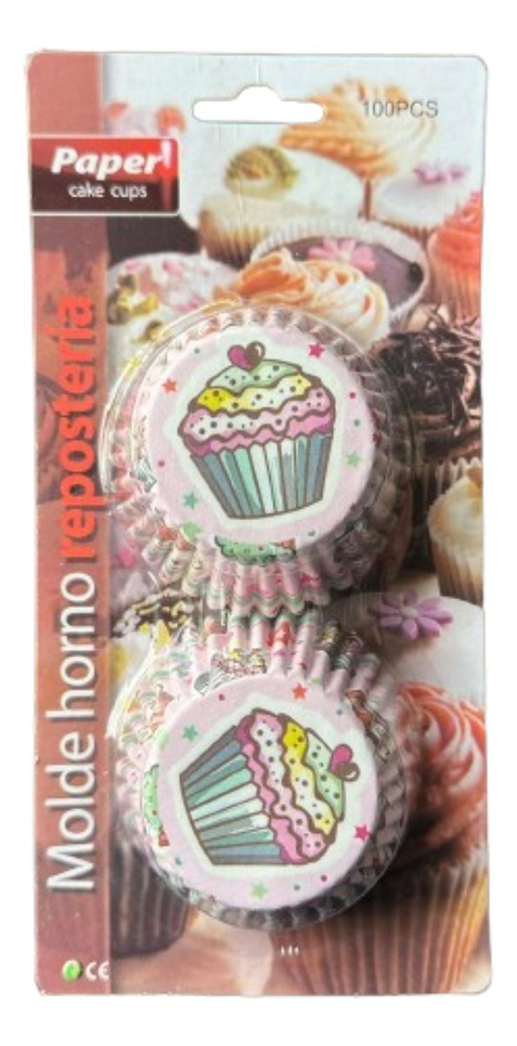 Capsulas Cupcake Diseño G Pastel 100 Un-0