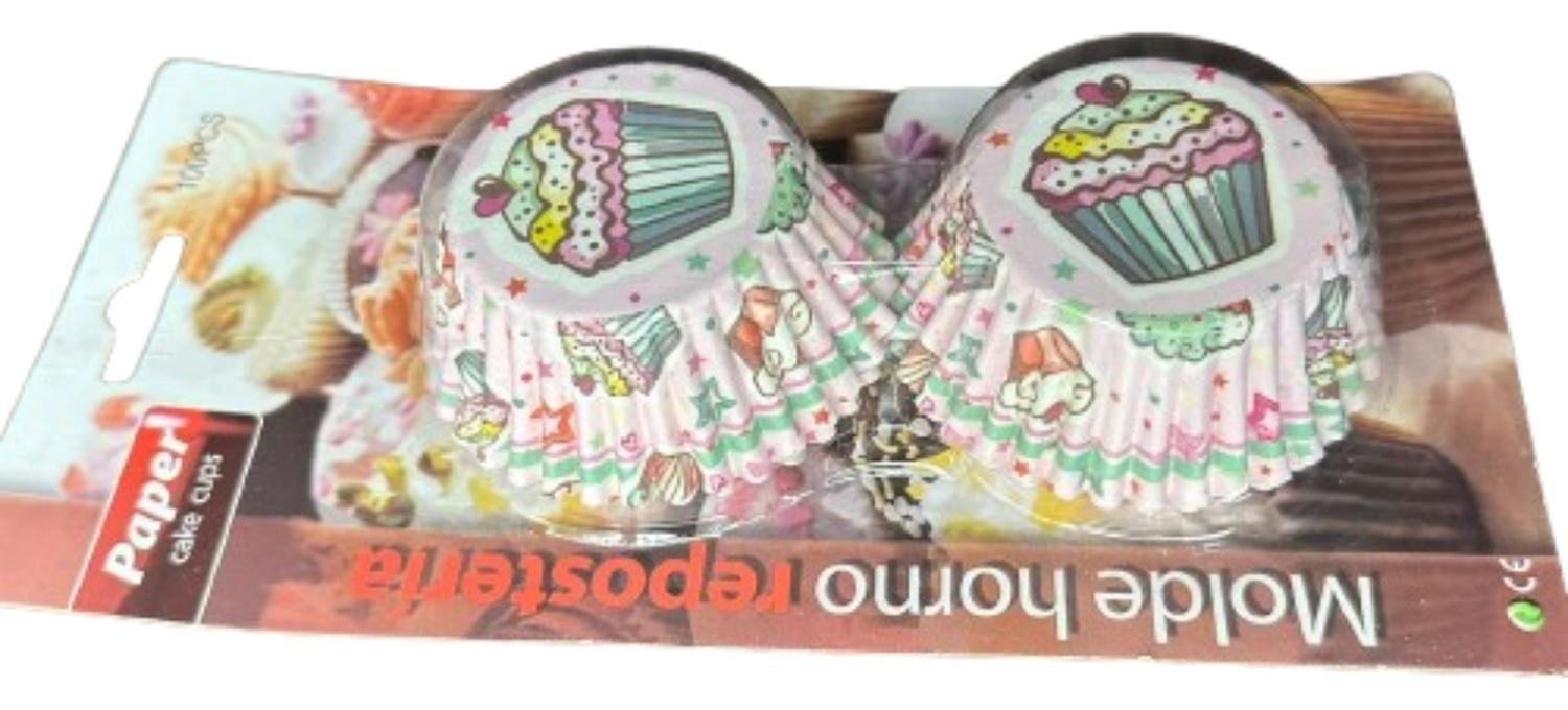 Capsulas Cupcake Diseño G Pastel 100 Un-1