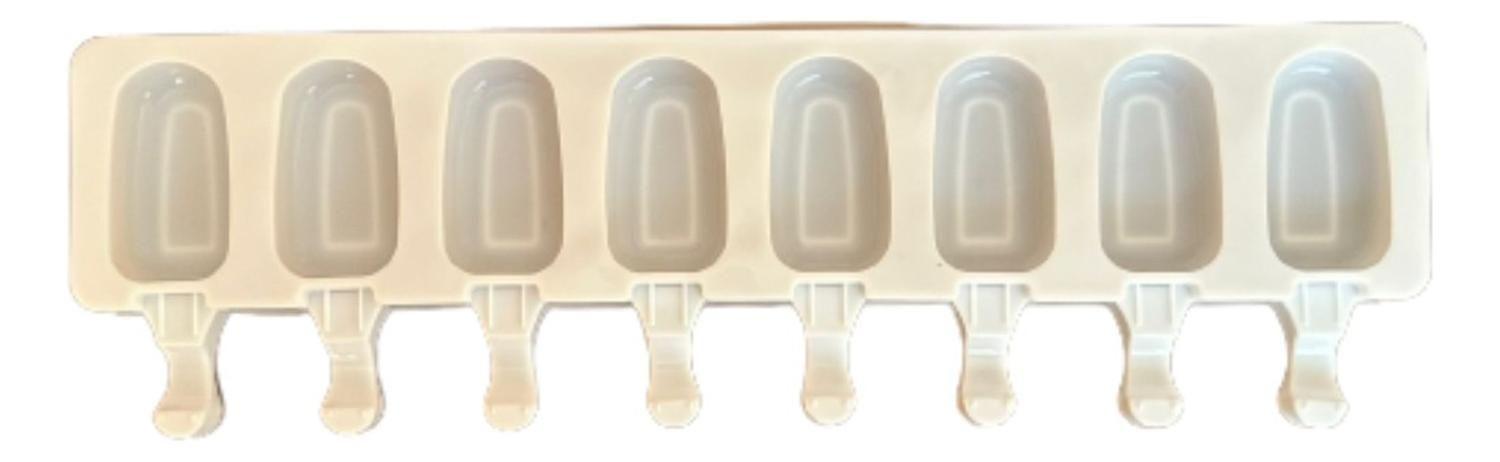 Molde Silicona Para 8 Helados Diseño Liso-0