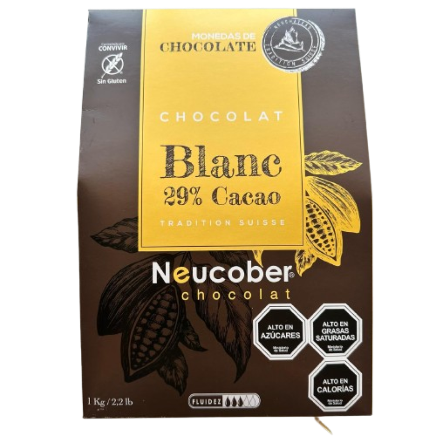 Monedas Chocolate Blanco 29% Cacao Neucober 1kg-0