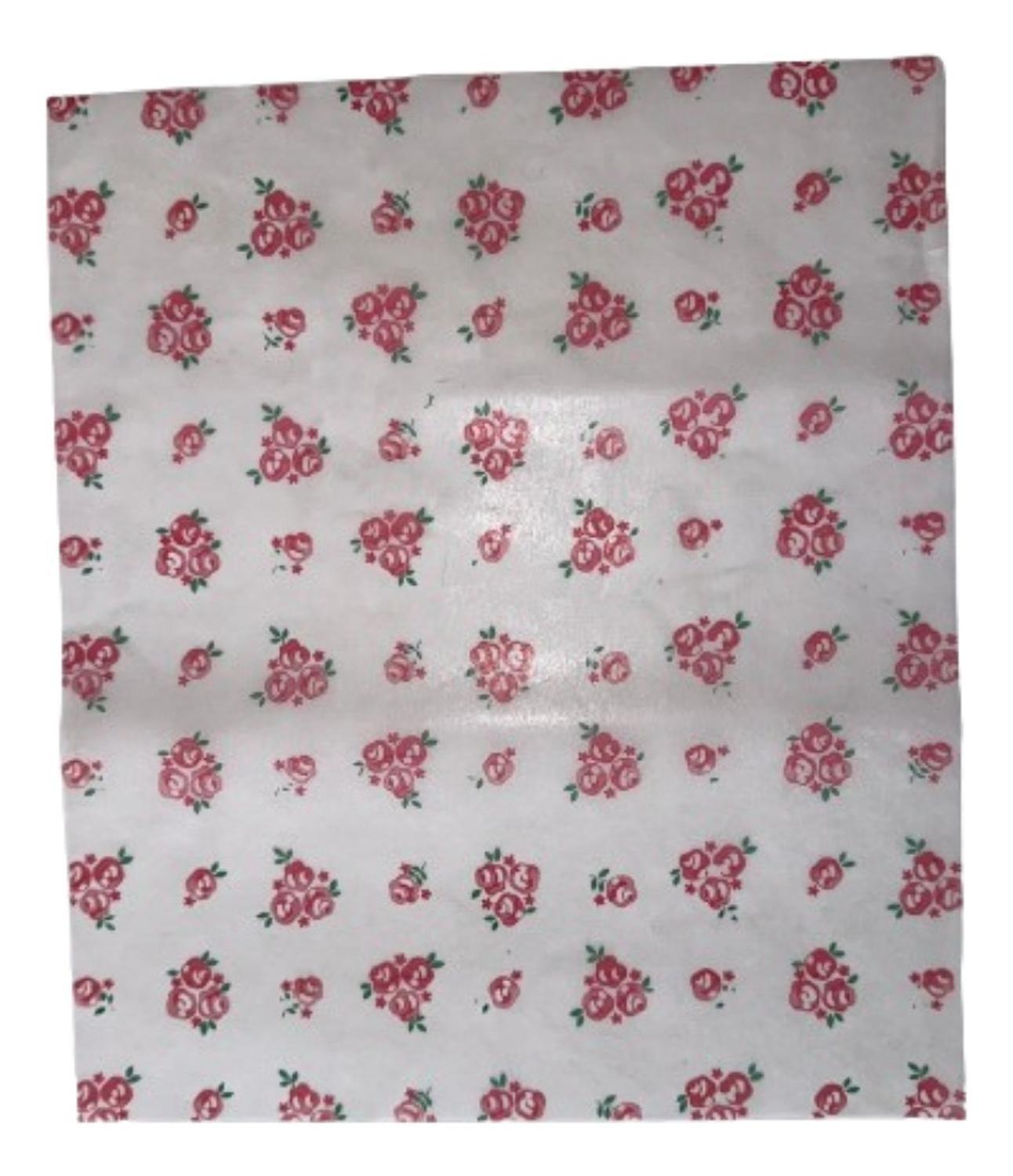 Pack 10 Hojas Papel Mantequilla Diseño Flores 25x21cm-0