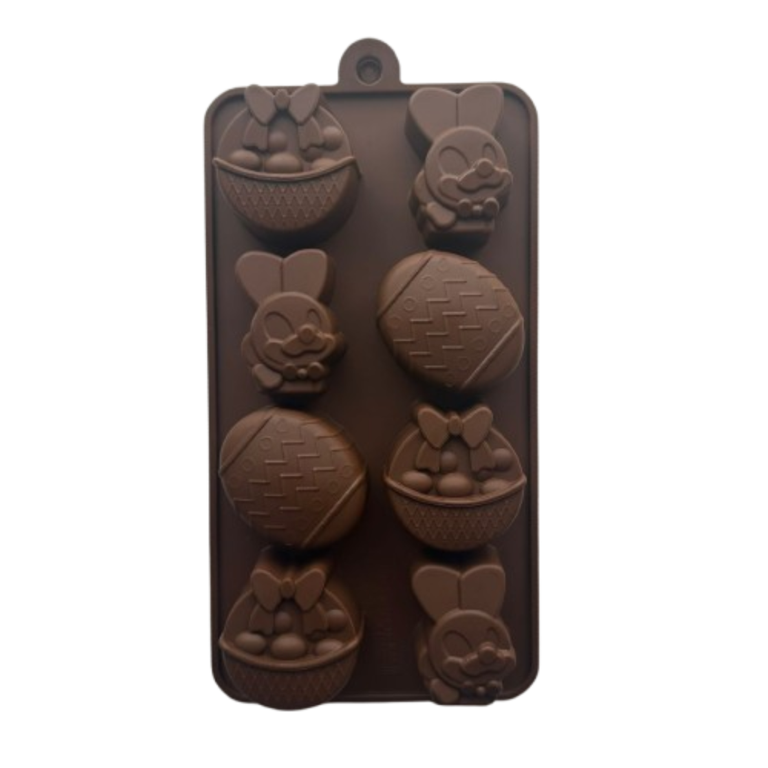 Molde Silicona Huevitos Conejos y Canastas 8 cav-0