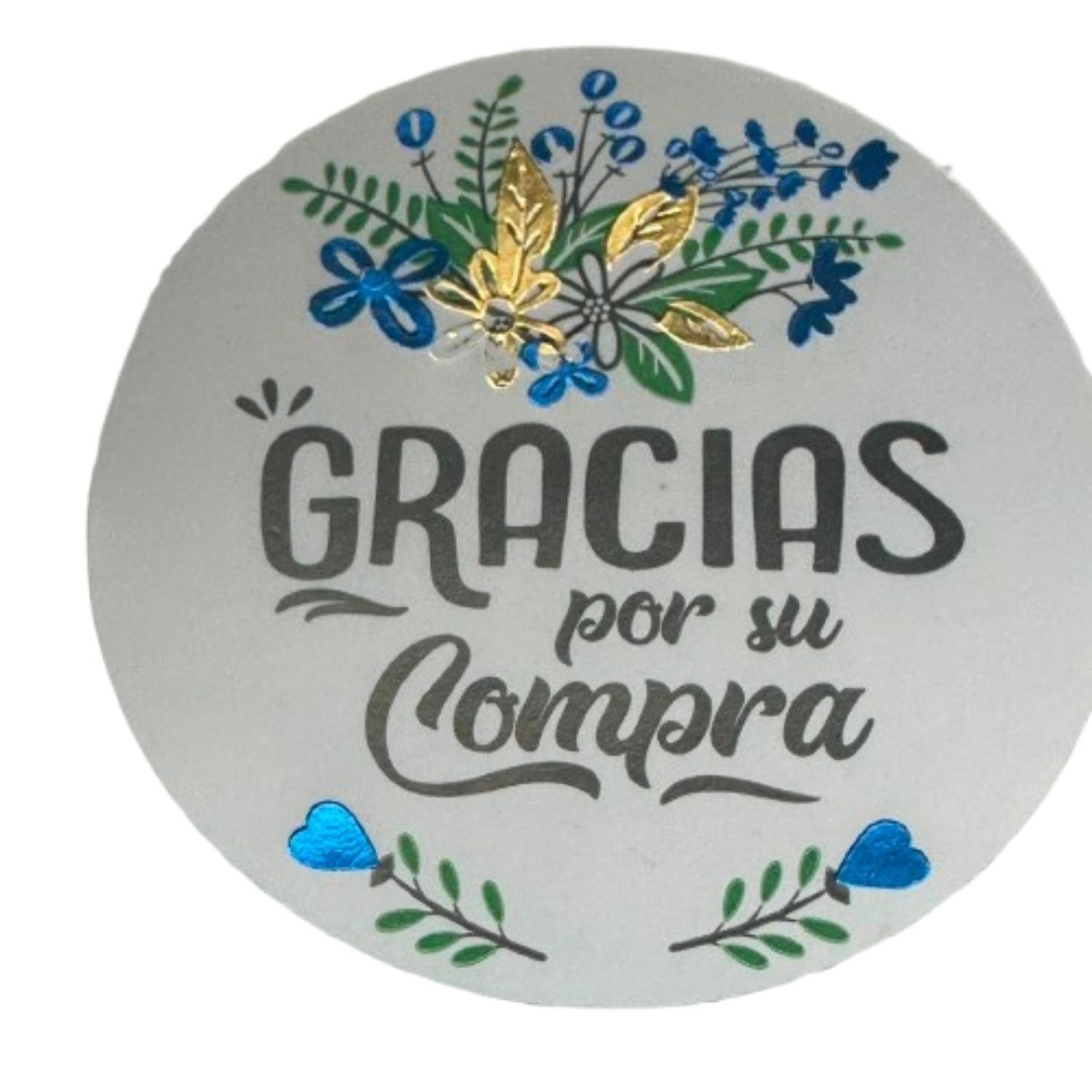 Sticker Gracias Por Su Compra B 100un 38mm-0