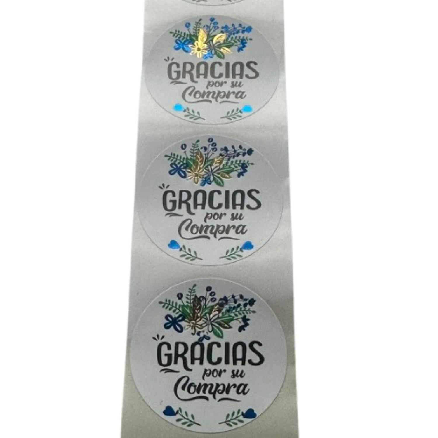 Sticker Gracias Por Su Compra B 100un 38mm-1