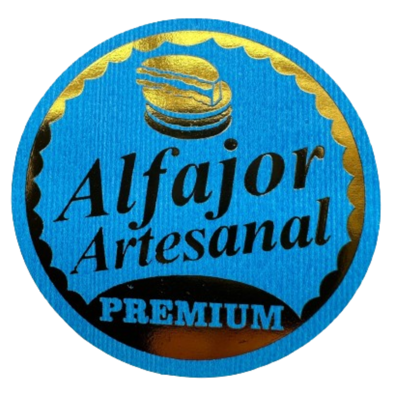 Sticker Alfajor Celeste 38mm 100un-0