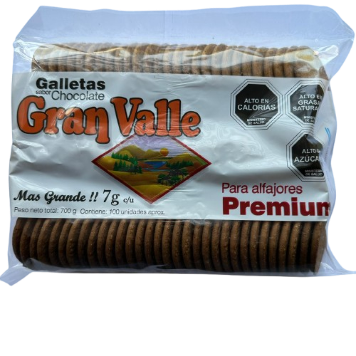 Galletas Alfajor Gran Valle Chocolate 100 Unidades-0
