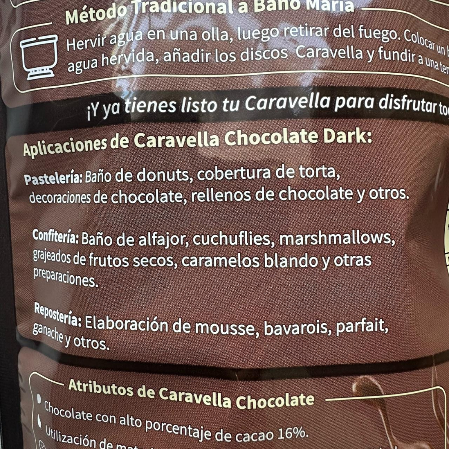 Gotas Chocolate Sucedaneo Bitter Caravella 1kg-2