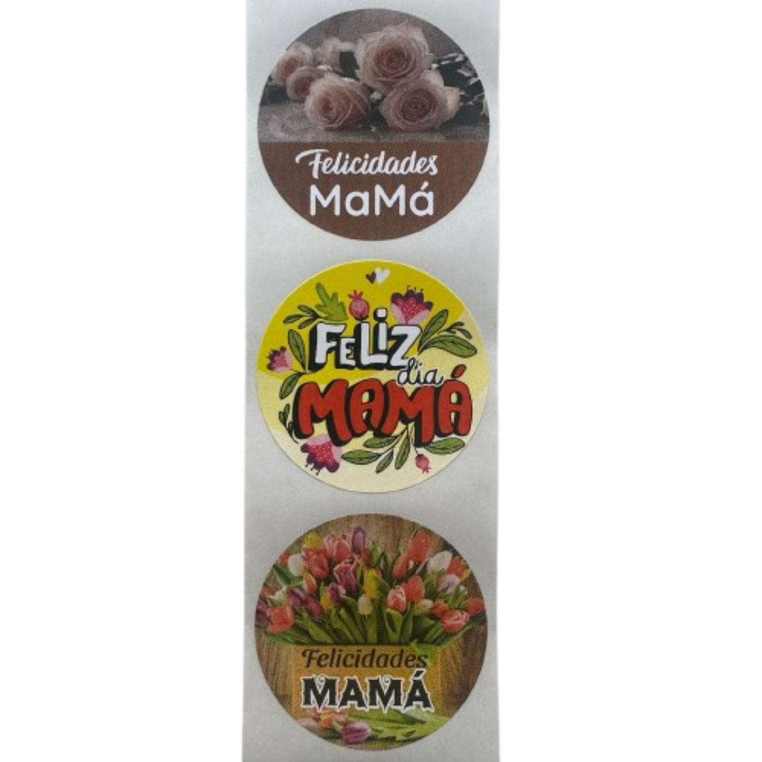 Sticker Feliz Dia Mama B 100un 38mm-0