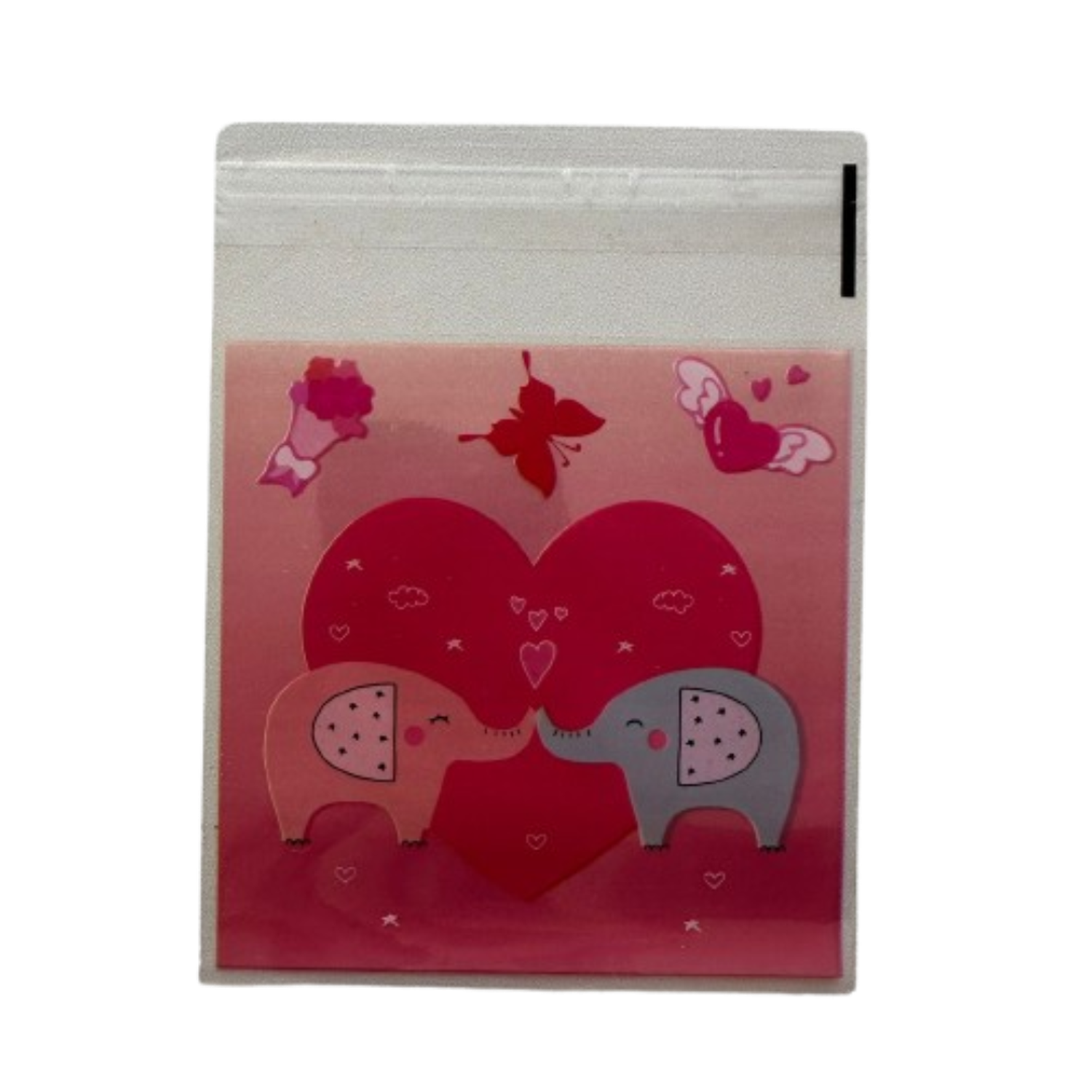 Bolsas San Valentin A Celofan Autoadhesivas 100un 10x10+2cm-3