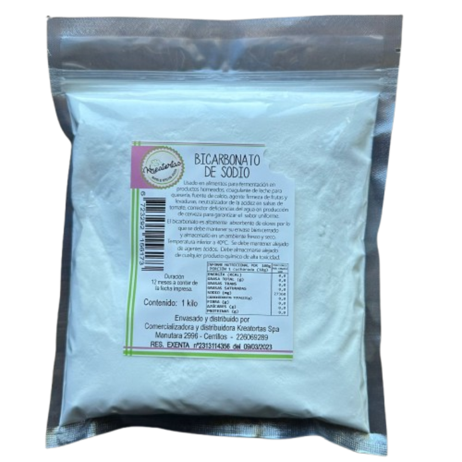 Bicarbonato de Sodio 1kg Kreatortas-0
