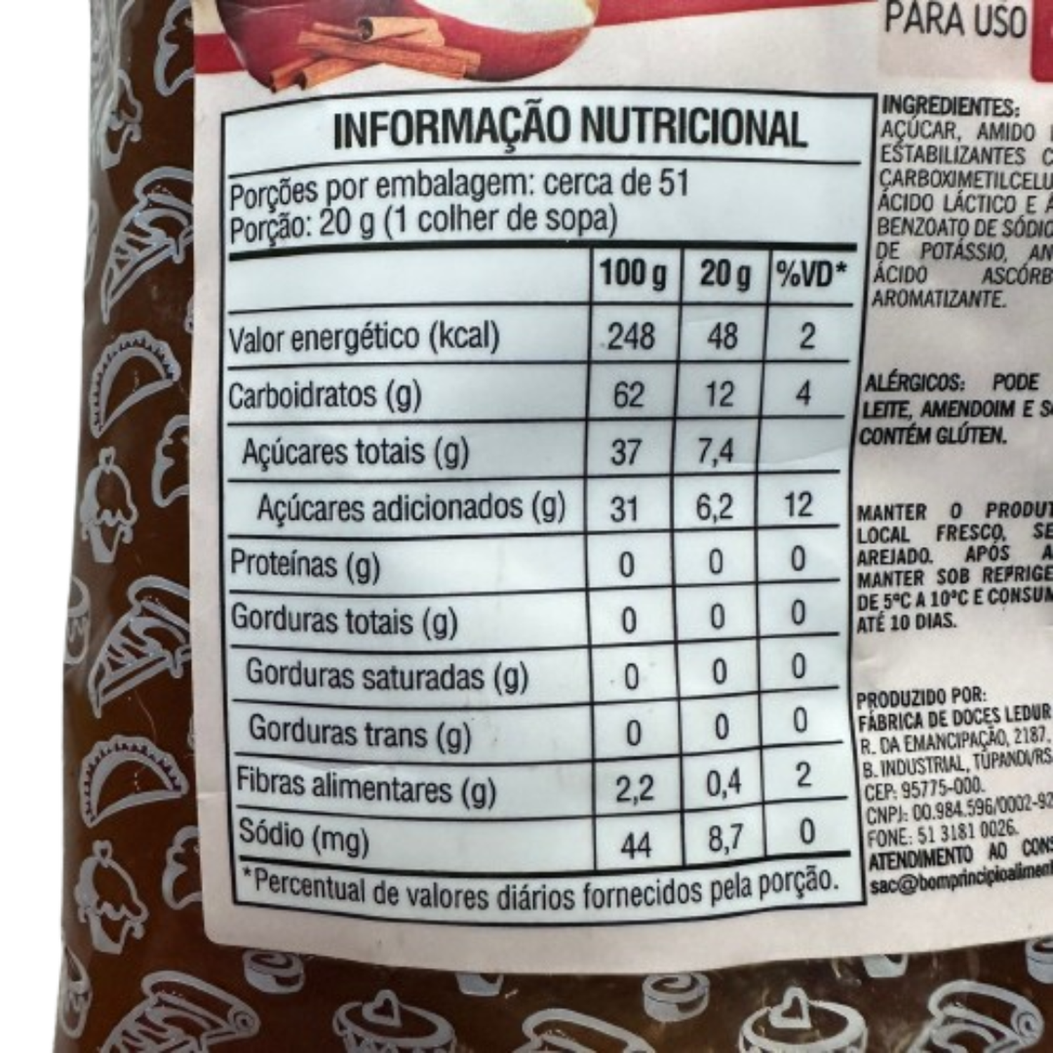 Relleno Manazana Canela Bon Principio 1kg-2