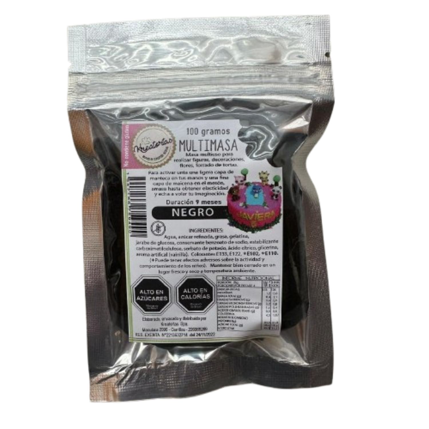 Multimasa Fondant Negro Kreatortas 100gr-0