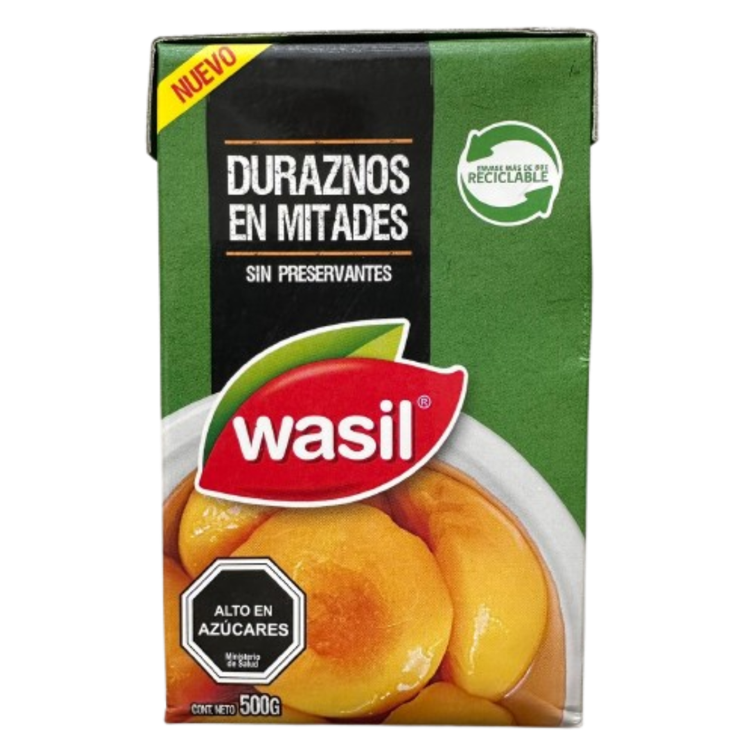 Durazno en conserva mitades 500gr Wasil-0
