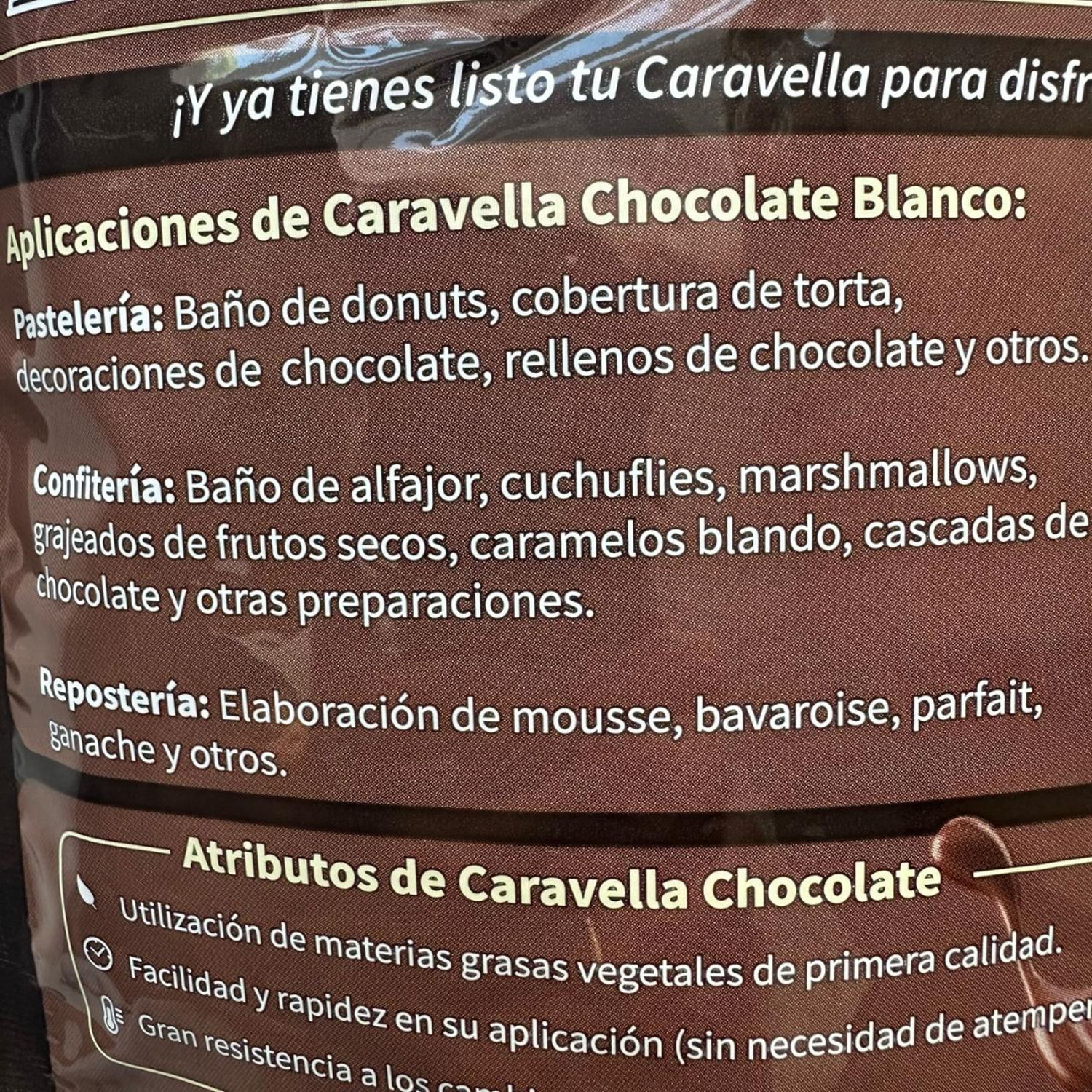 Gotas Chocolate Sucedaneo Blanco Caravella 1kg-2