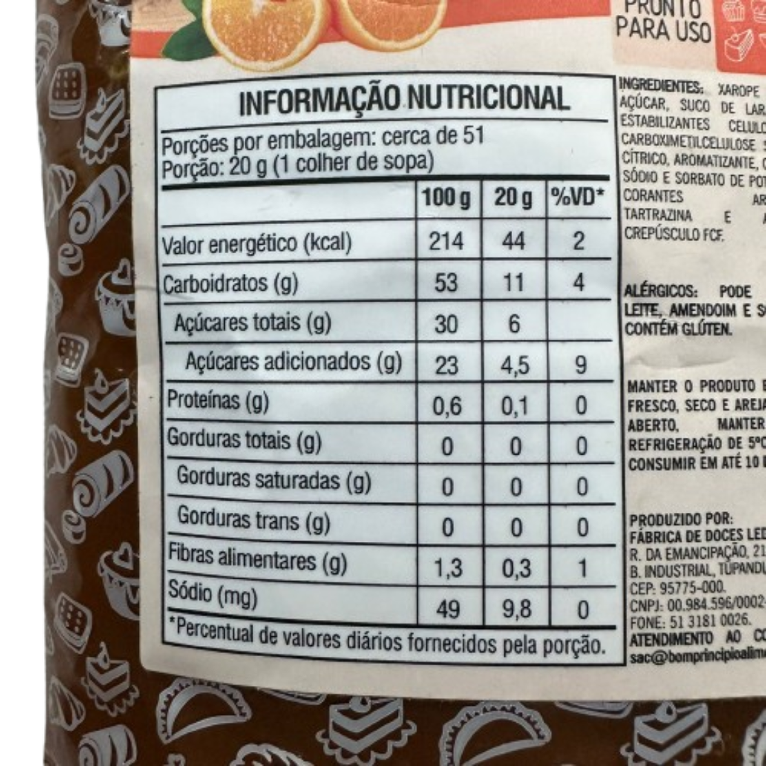 Relleno Naranja Bon Principio 1kg-2