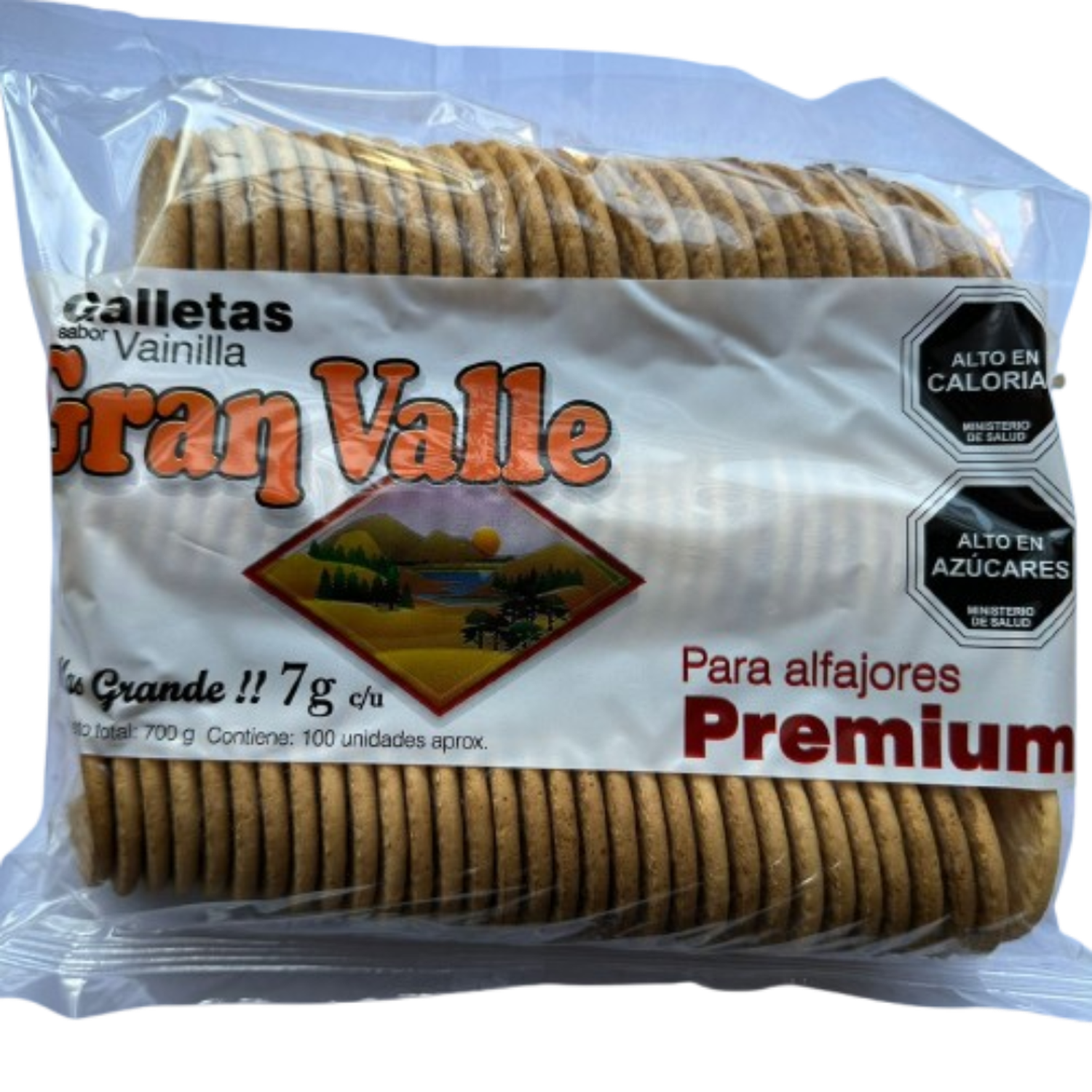 Galletas Alfajor Gran Valle Vainilla 100 Unidades-0