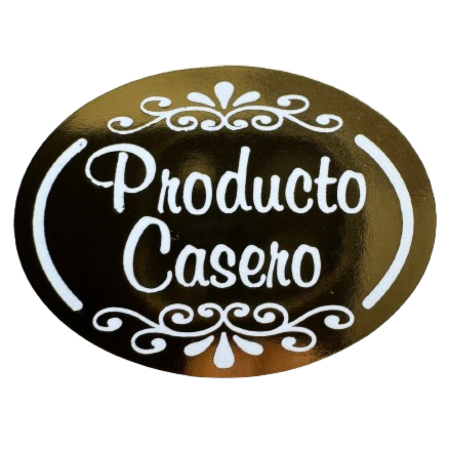 Sticker Producto Casero Dorado 100un-0