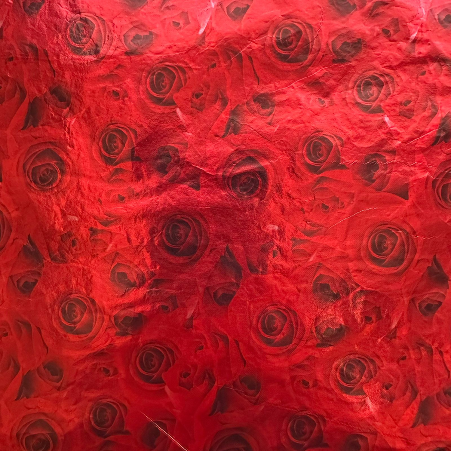 Pack 5 Pliego Papel Aluminio Rojo Rosas 43x58cm-2