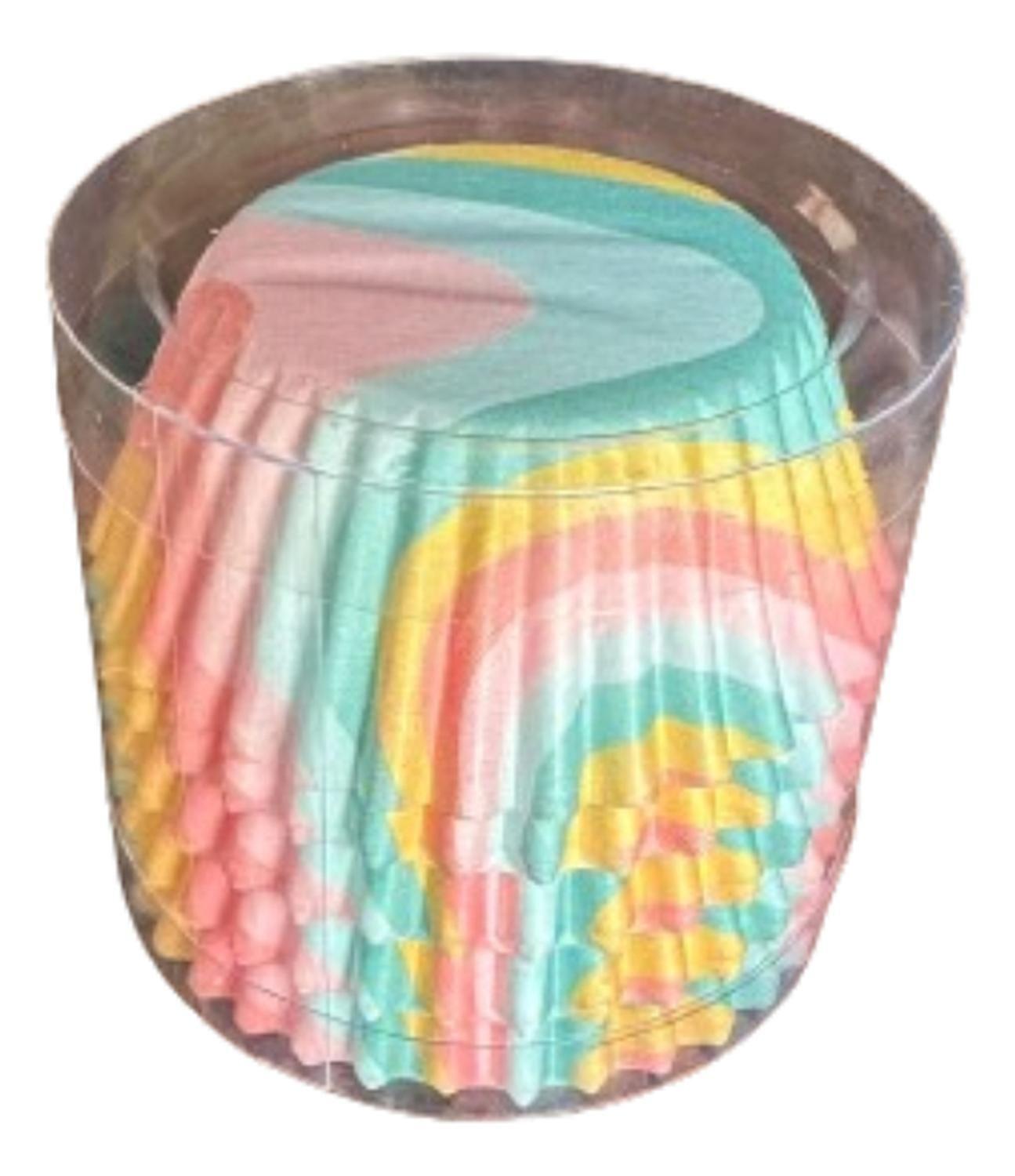 Capsulas Mini Cupcake Diseño E Ondas Color 100un-1