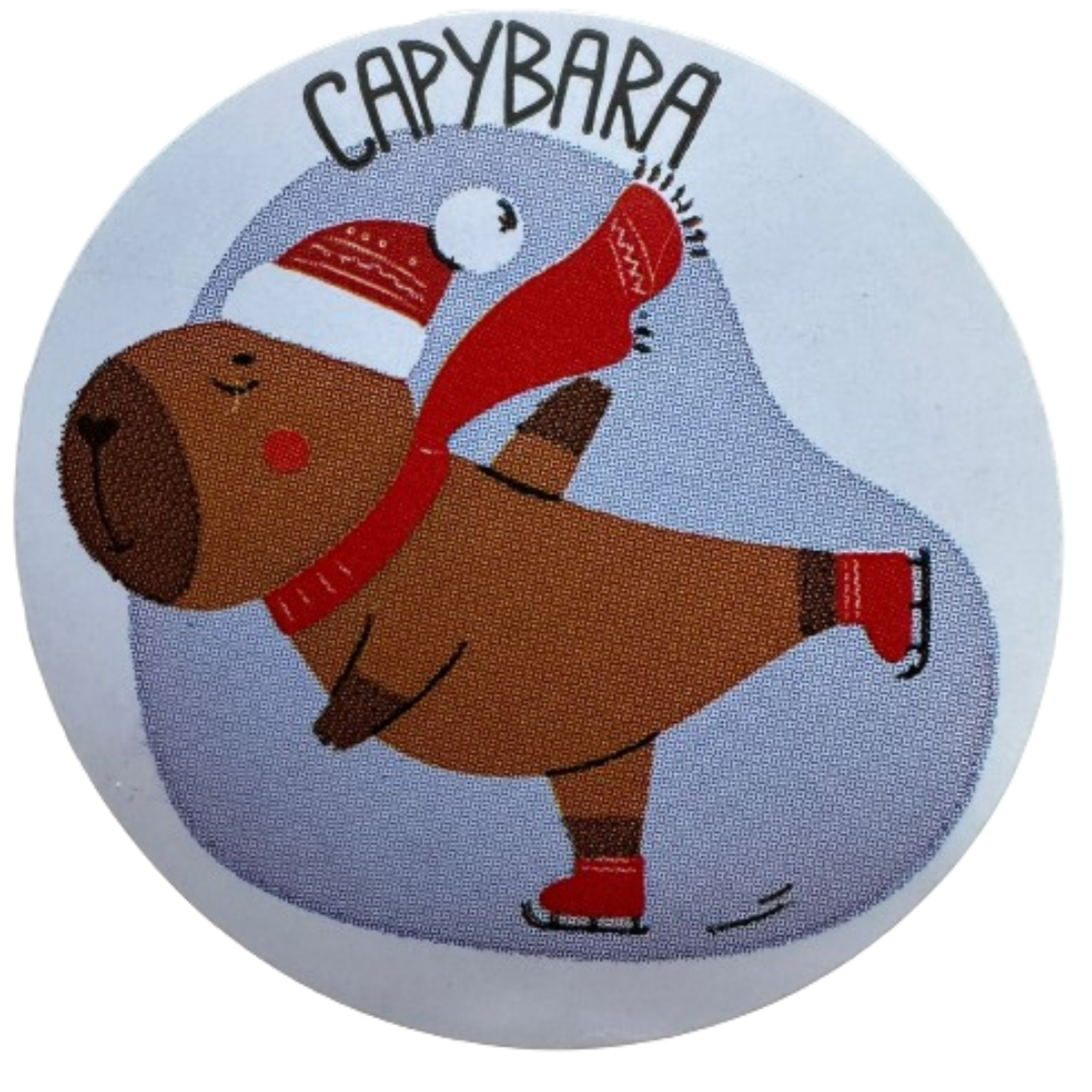 Sticker Capibara 6 Diseños 38mm 100un-4