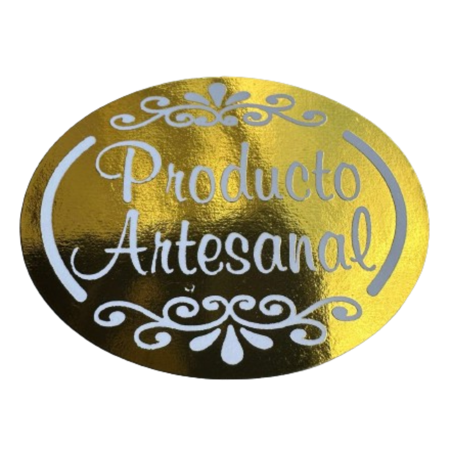 Sticker Producto Artesanal Dorado 100 un 4x3cm-0