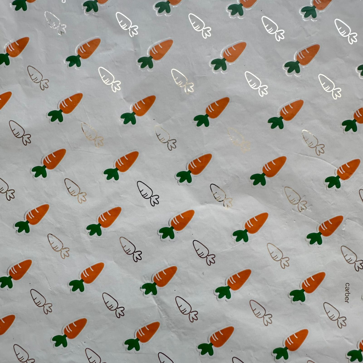 Pack 5 Pliego Papel Aluminio Zanahorias 43x58cm-2