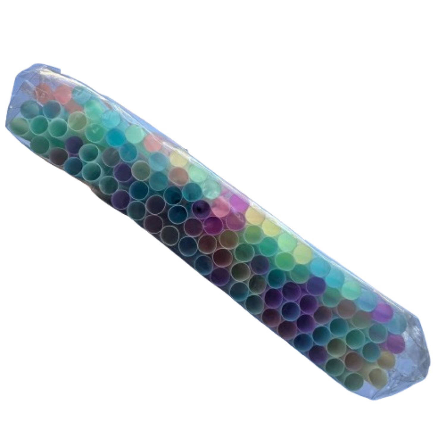 Bombilla Multicolor Pastel 2,5x16cm Plastico 100un-3