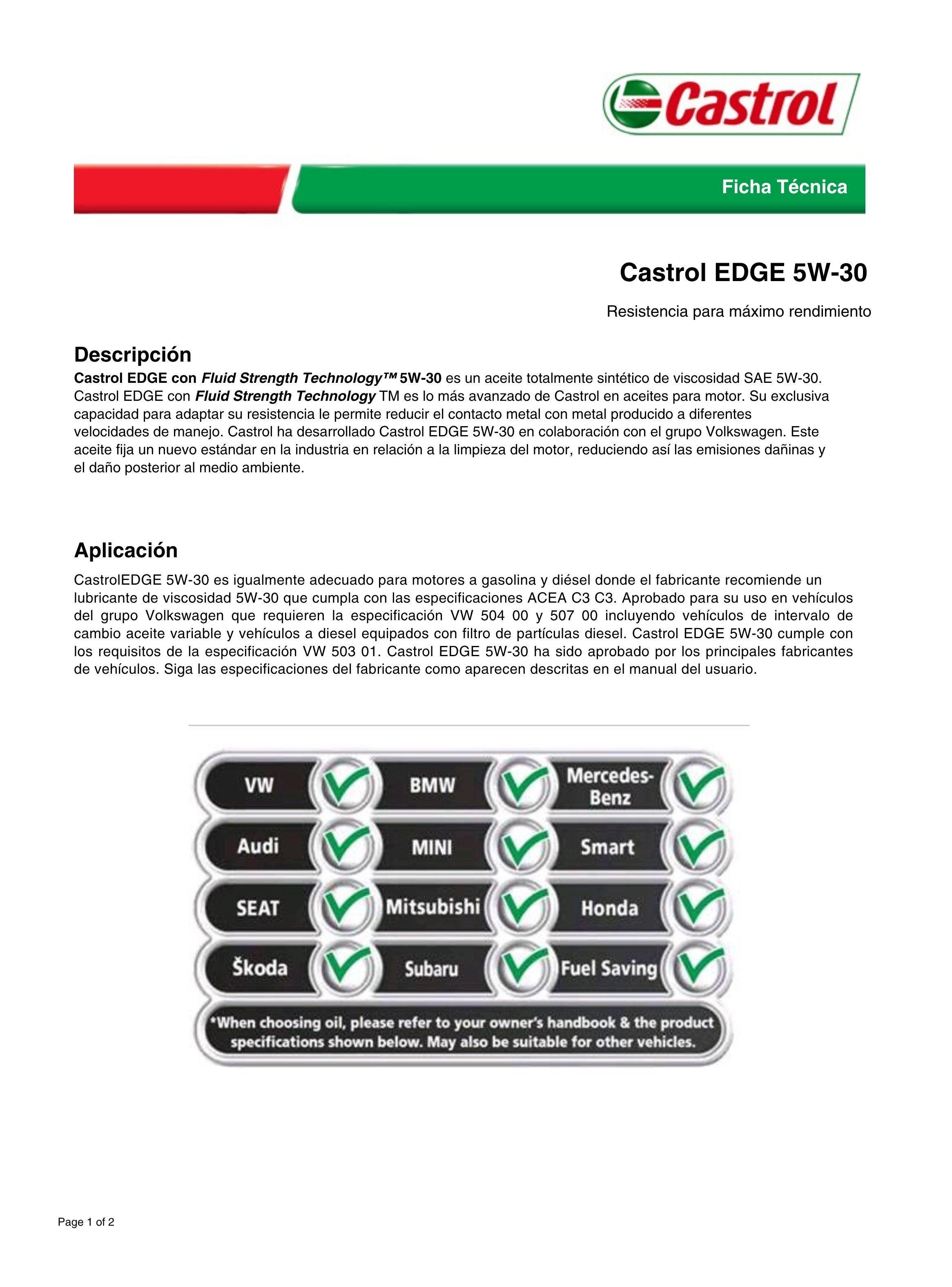 Lubricante Motor 5w30 Sintetico Castrol Edge 4 Lts-3
