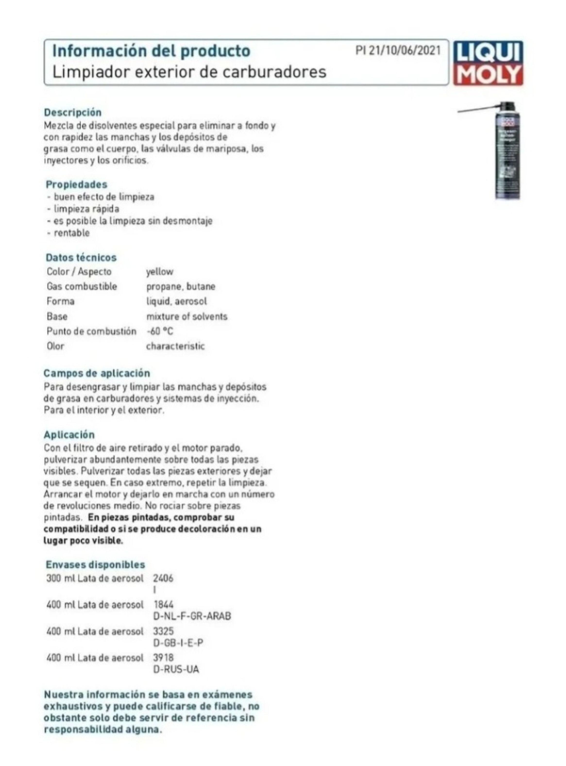 Limpiador Exterior de Carburadores y Equipos de Inyeccion-2