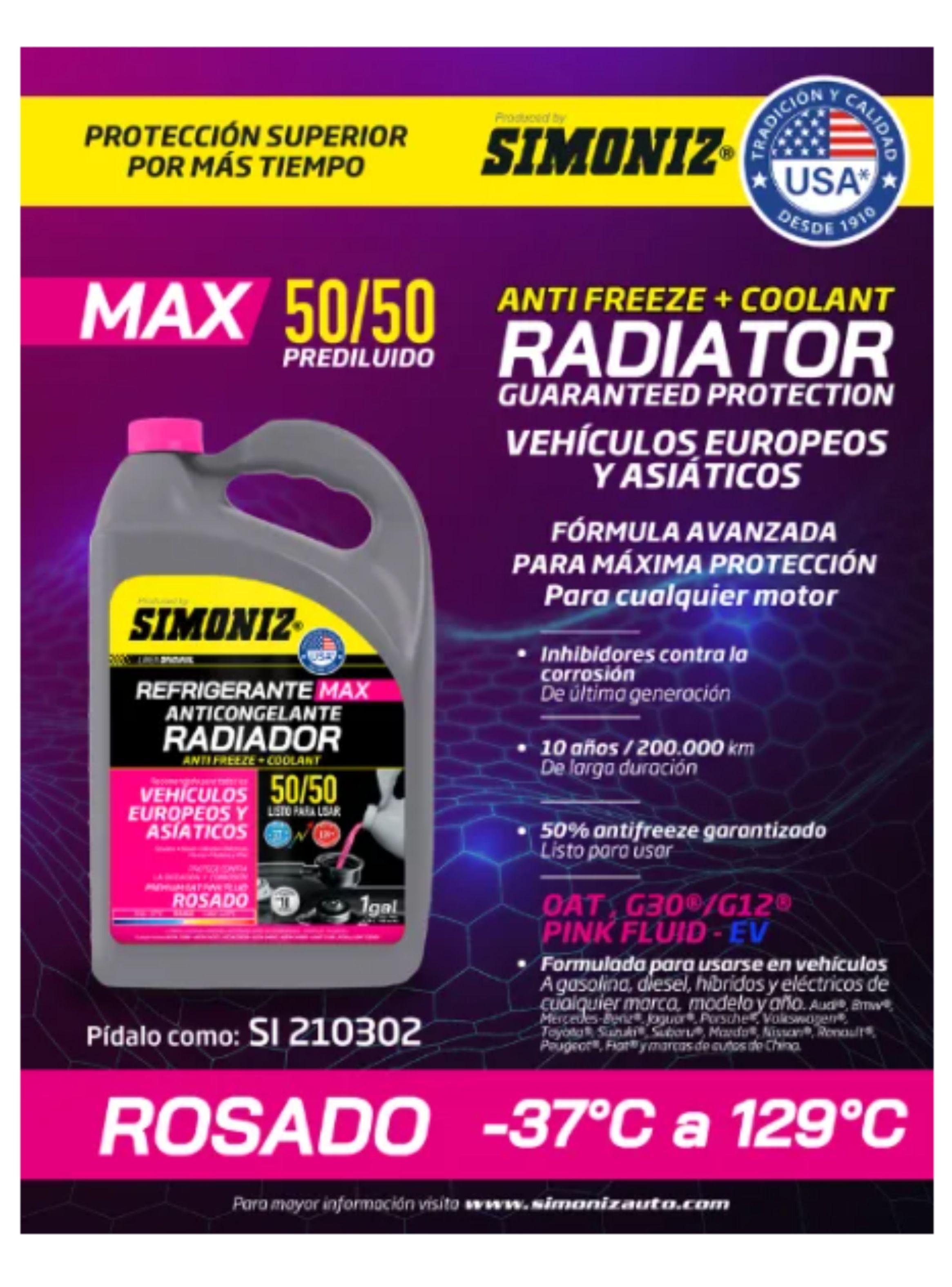 Refrigerante Anticongelante para Radiador 50% Pink Europa-2