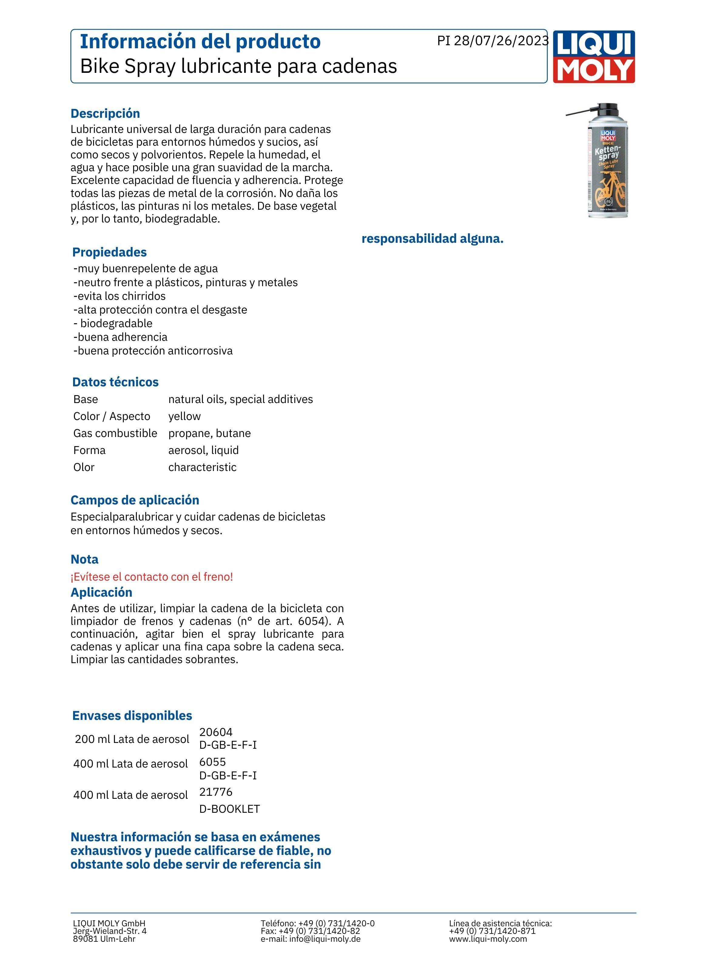 Limpiador para Cadenas Bike Ketten Reiniger Liqui Moly-3