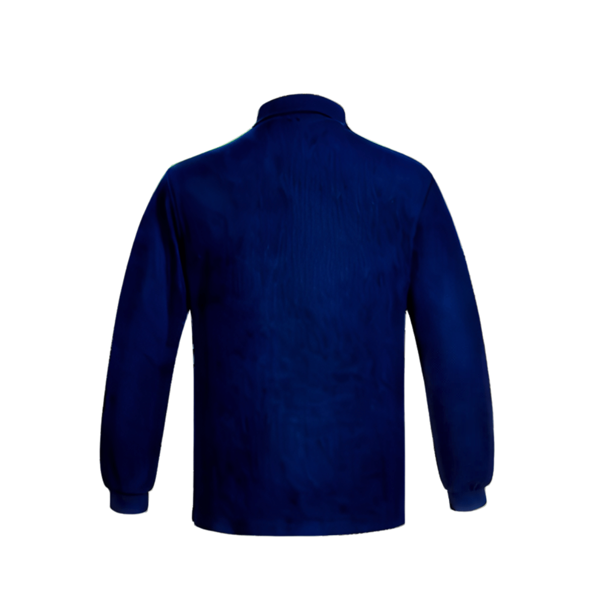 Polera Polo Algodón Manga Larga Azul-1