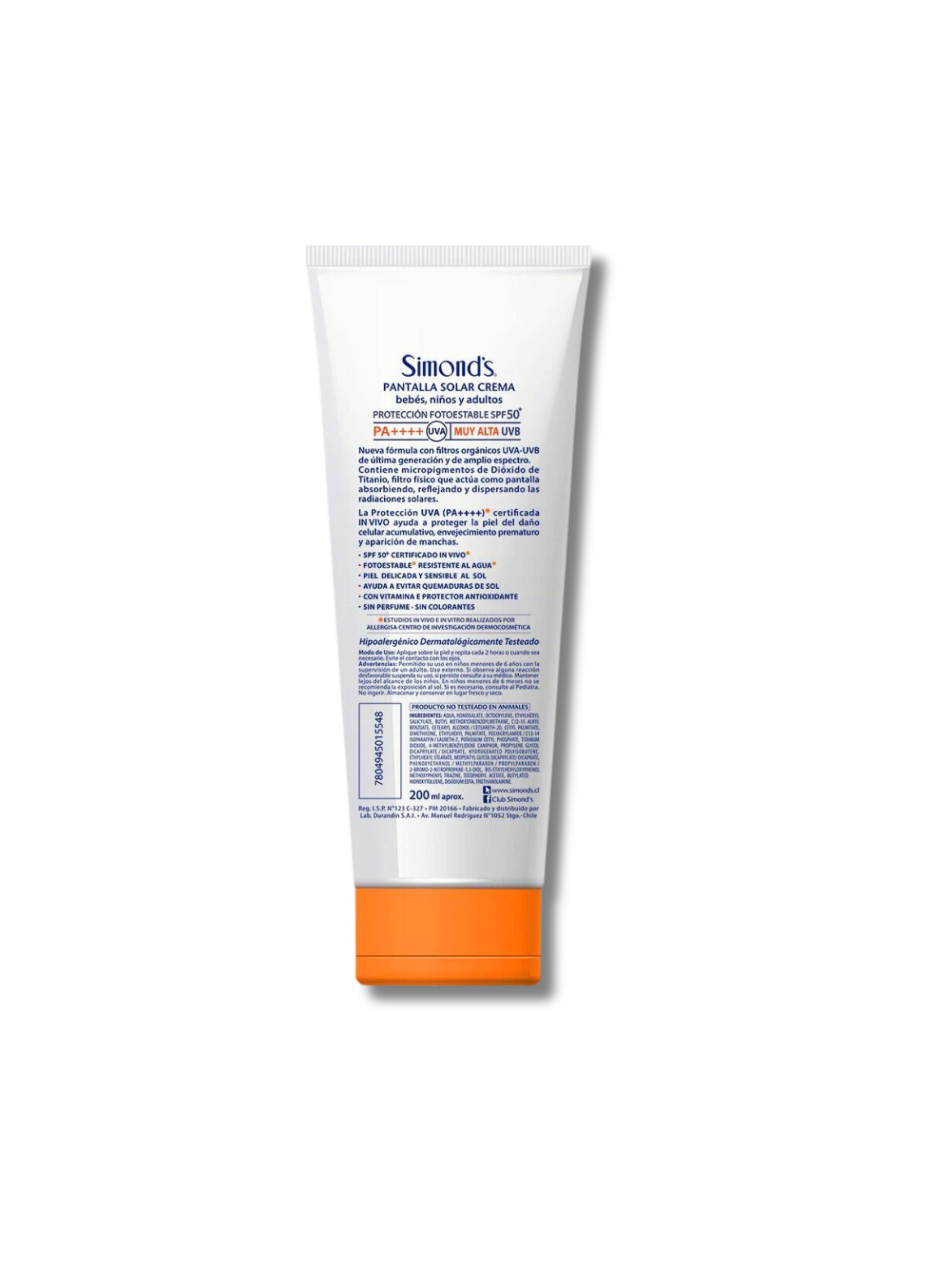 Protector Solar Antioxidante Simond's FPS 50+ 200 Ml-1