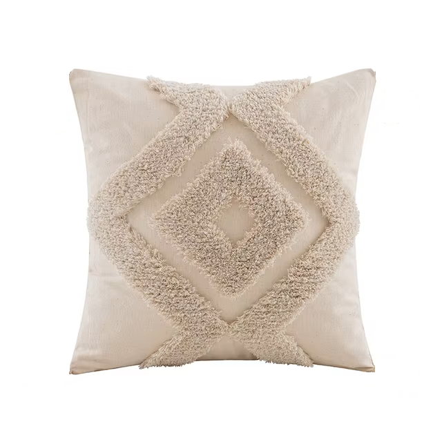 Funda para Cojín Algodón y Lino 45x45 CM Rabat Crudo-0
