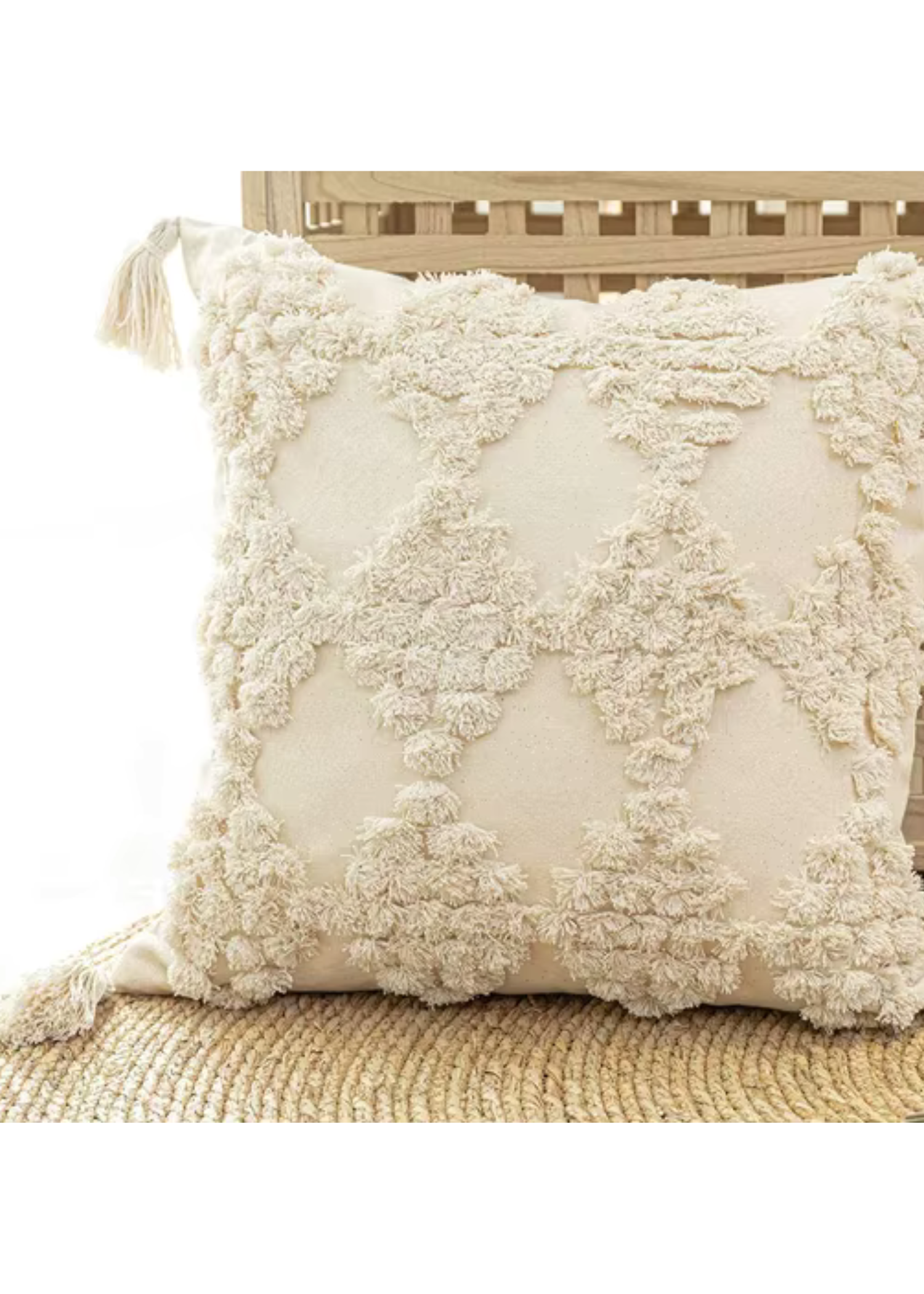 Pack 2 Fundas para Cojín Algodón y Lino 45x45 CM Fez Crudo-0