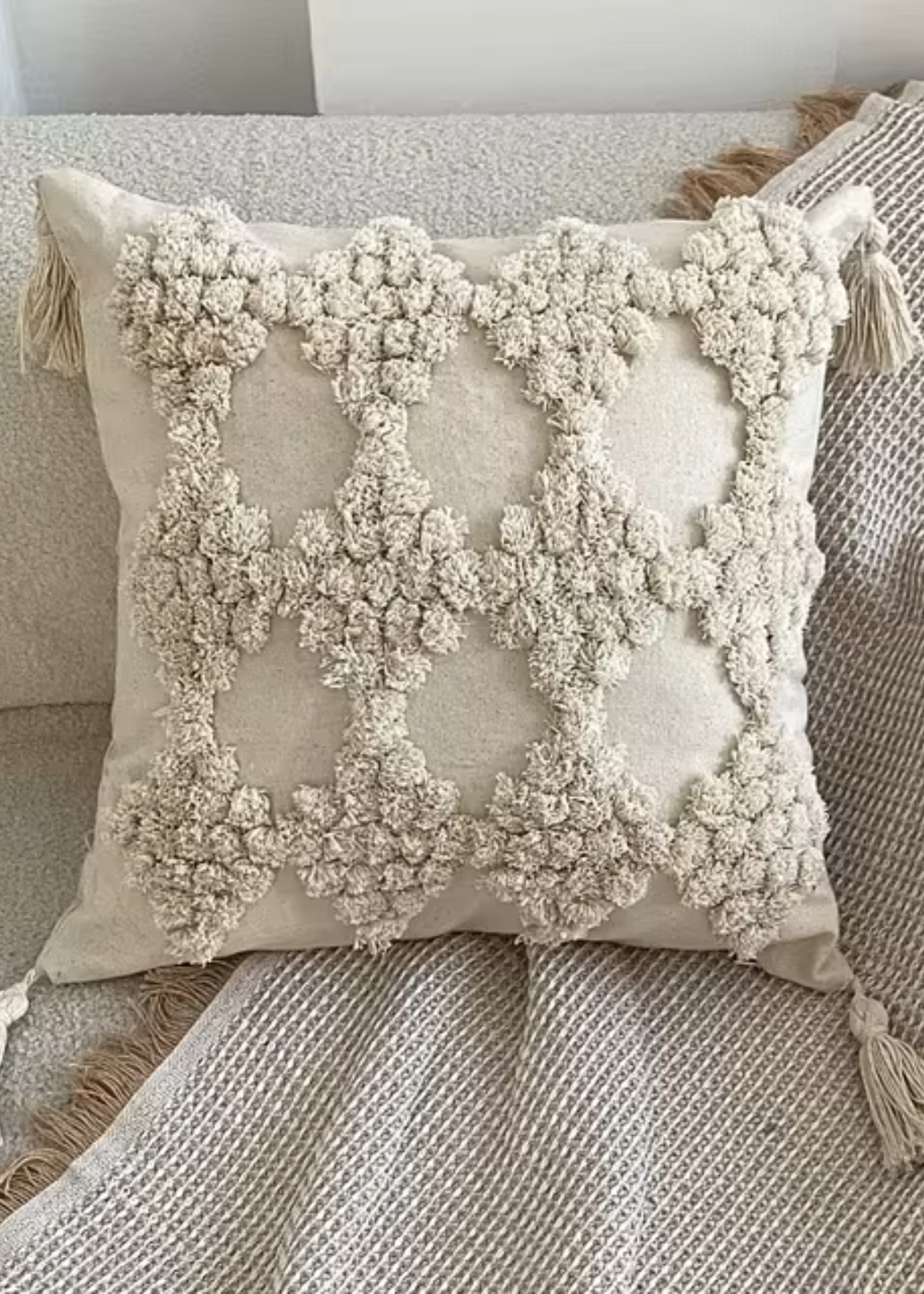 Pack 2 Fundas para Cojín Algodón y Lino 45x45 CM Fez Crudo-4