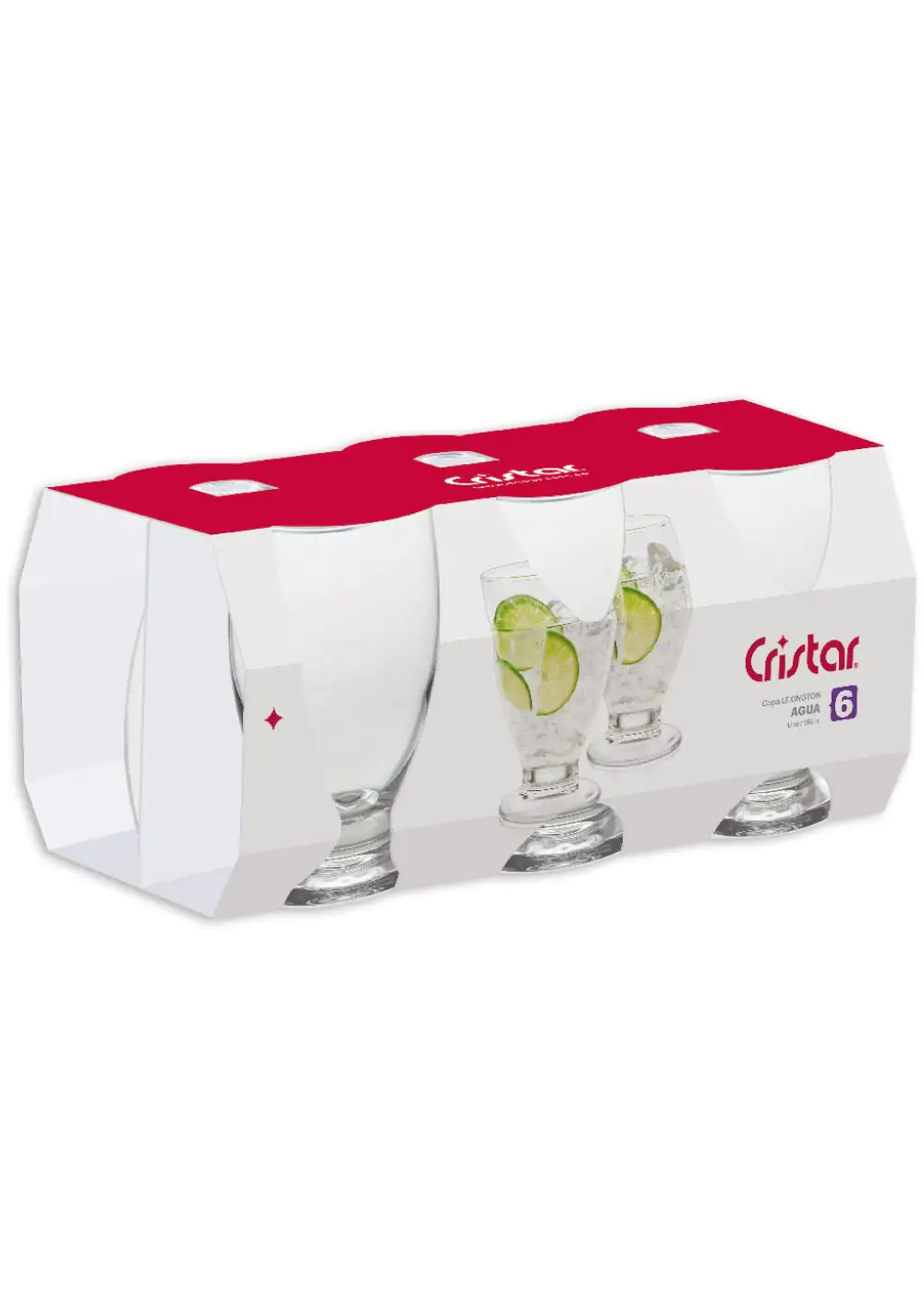 Set De 6 Copas De Vidrio Para Agua 355 Ml Lexington-2
