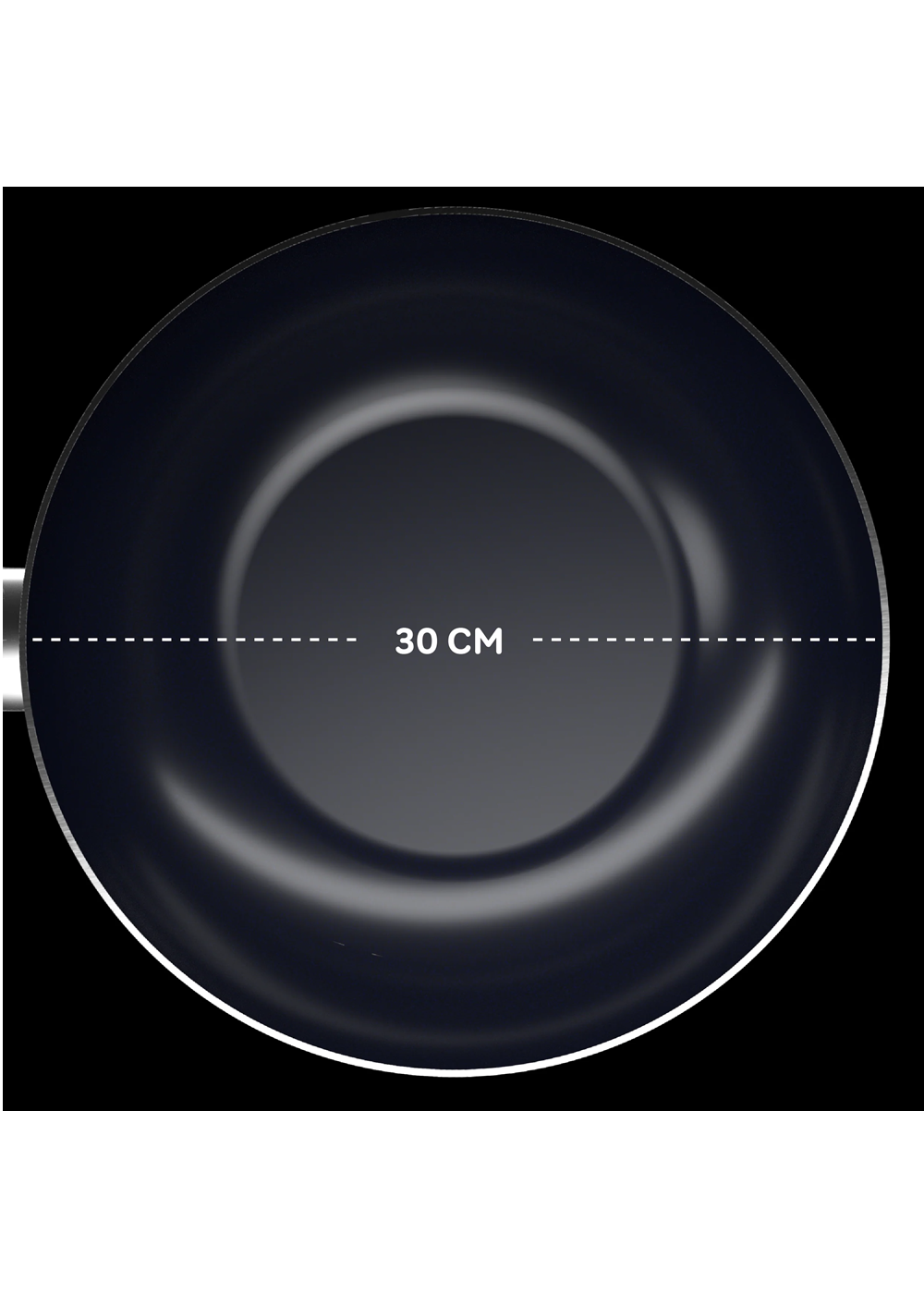Wok De Aluminio Prensado 30 Cm Con Tapa Firenze Negro - Wens-3
