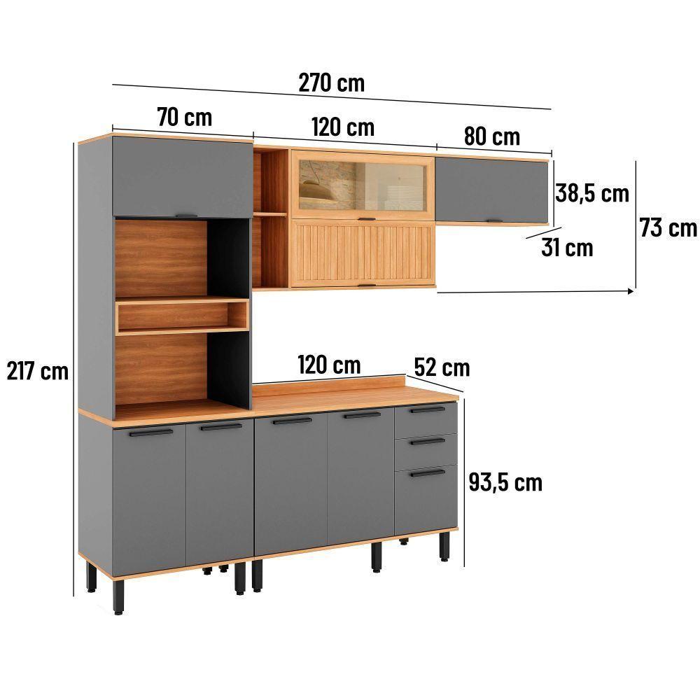 MUEBLE DE COCINA CASTAÑA 4 MÓDULOS CANELA-CENIZA-3