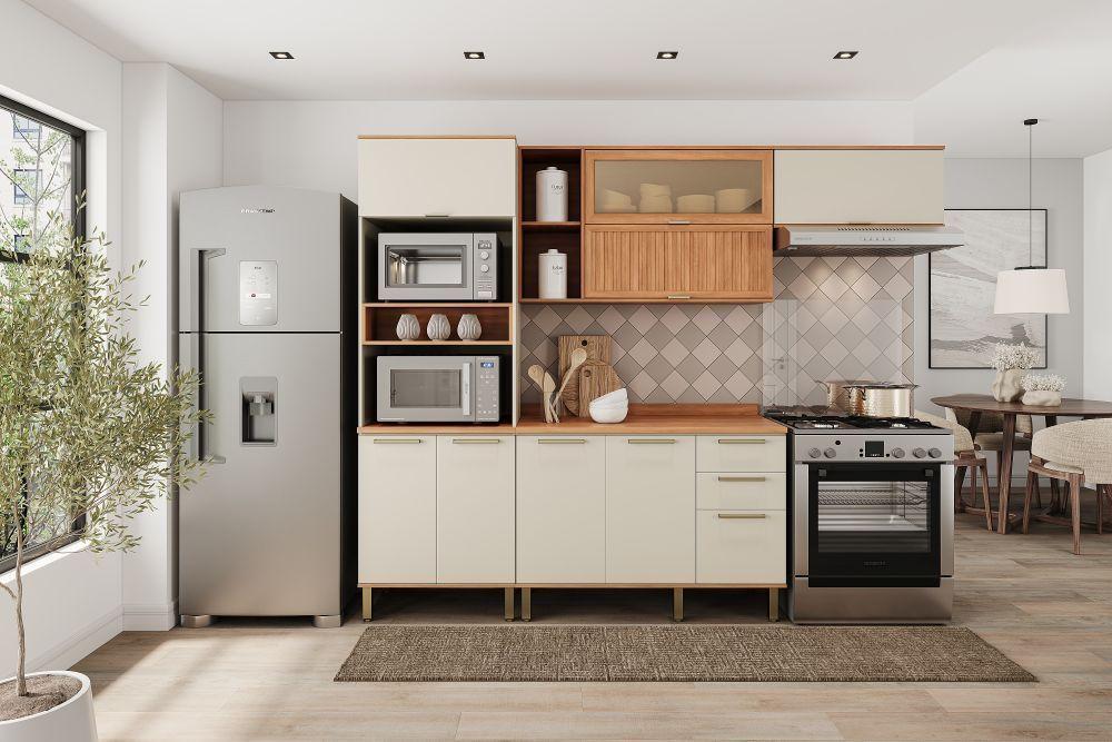 MUEBLE DE COCINA CASTAÑA 4 MÓDULOS CANELA-ARENA-4