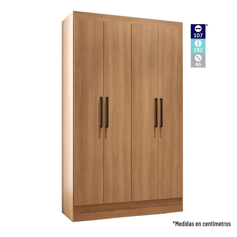 Clóset 4 Puertas Cajones Ámbar Canela-Canela-7