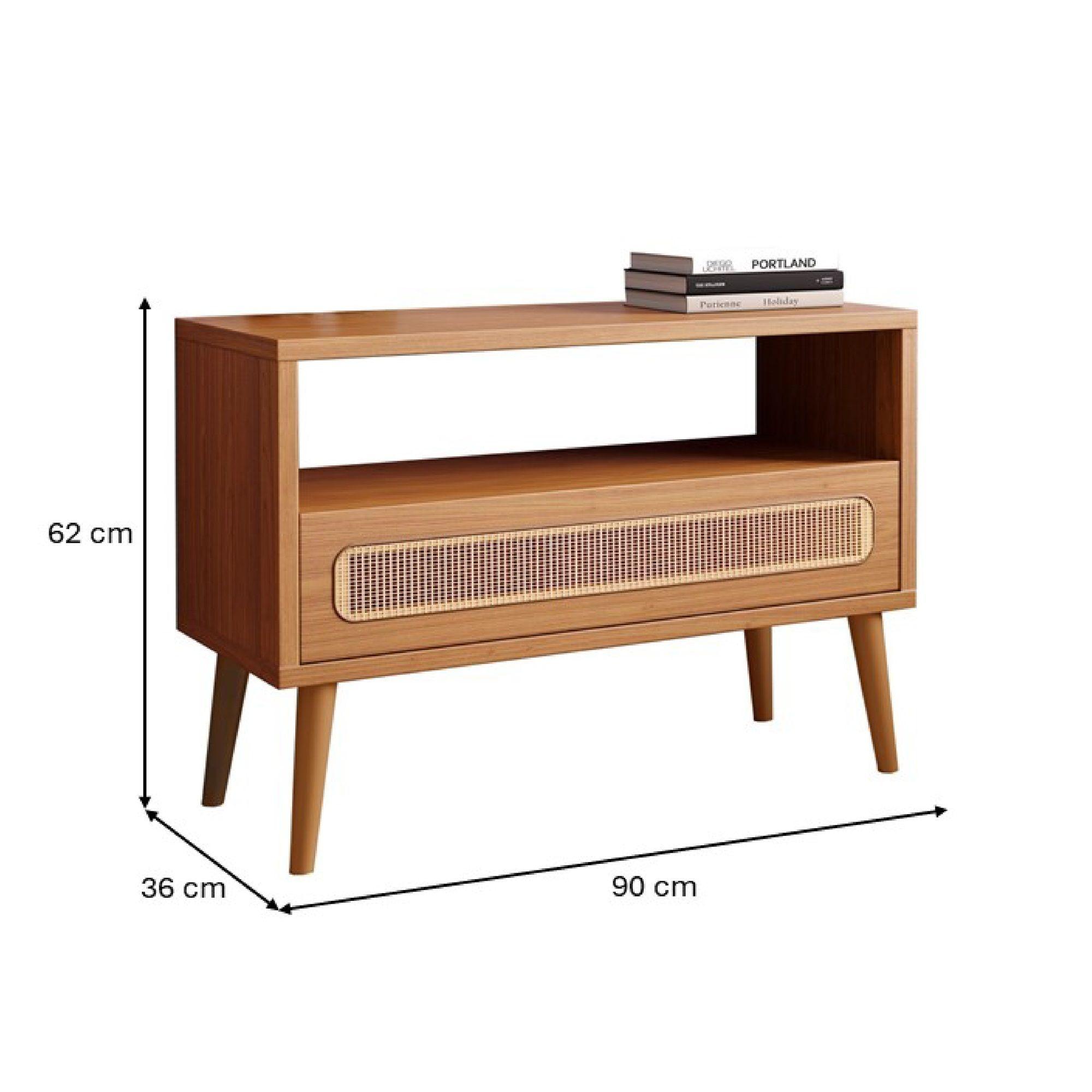 Rack alturas 1 cajón tv 32" canela-2