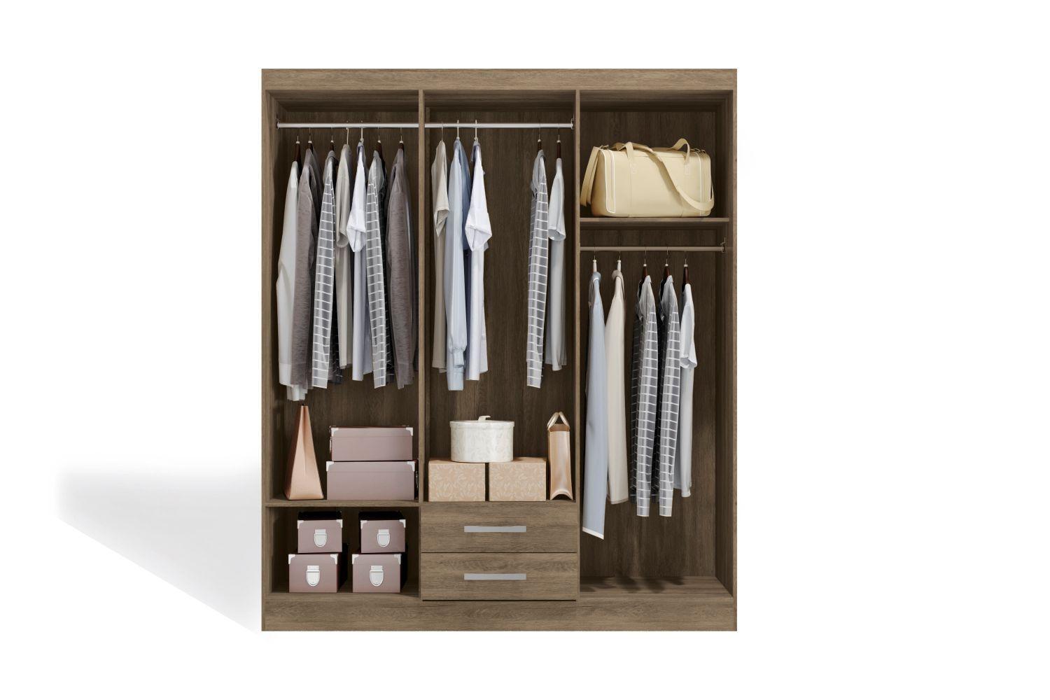 CLOSET FORMOSA 6 PUERTAS 2 CAJONES - NOGAL-2