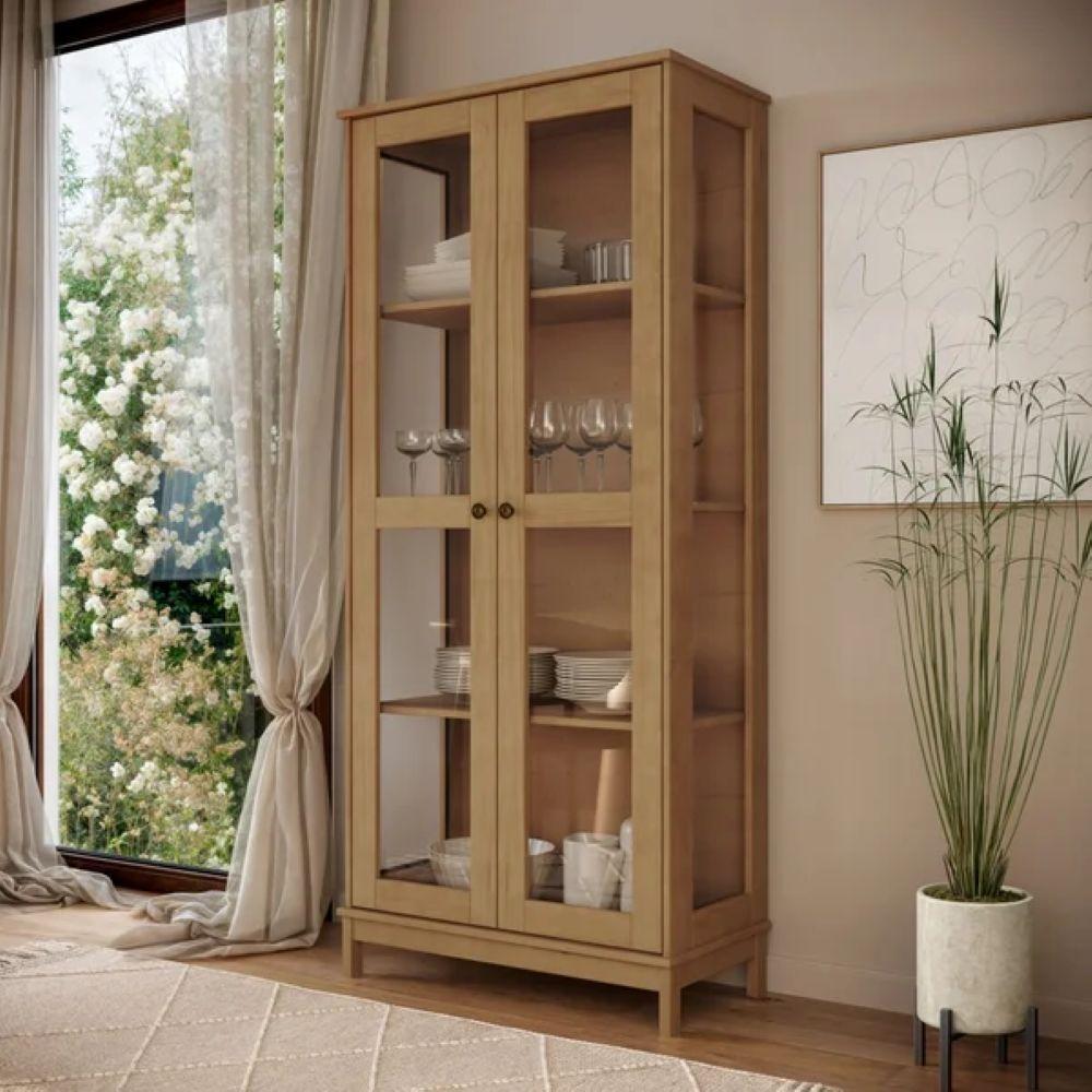 VITRINA 2 PUERTAS 1800X800X410 ESSENCIA NOGAL-2