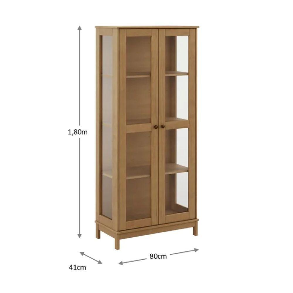 VITRINA 2 PUERTAS 1800X800X410 ESSENCIA NOGAL-1