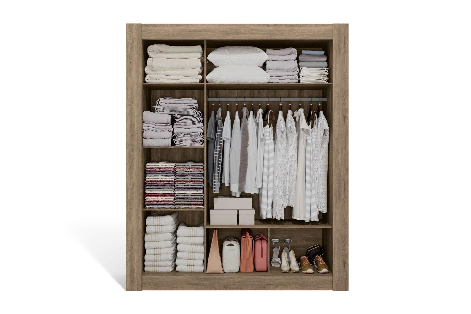 CLOSET MACHADO 3 PUERTAS CON ESPEJO NOGAL-2