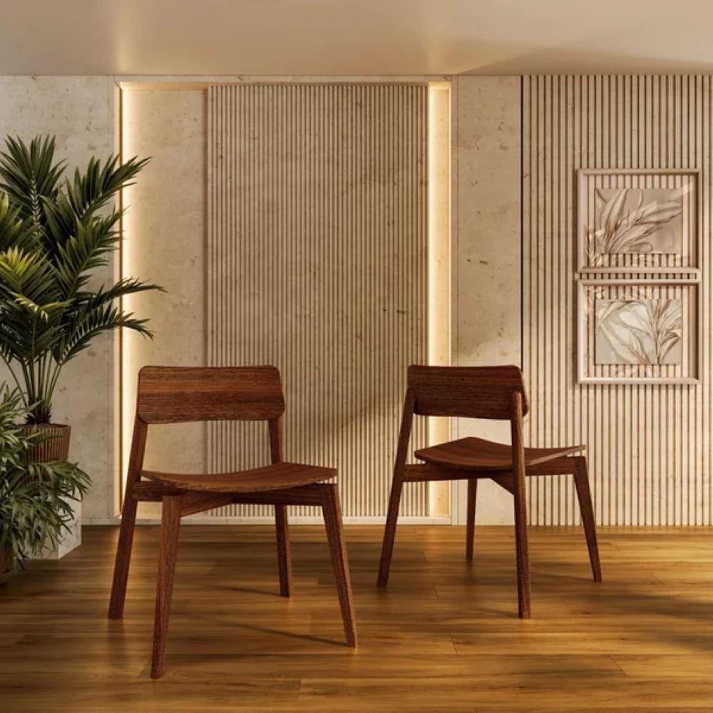 PACK DE SILLAS DE COMEDOR NATURE CAOBA-2